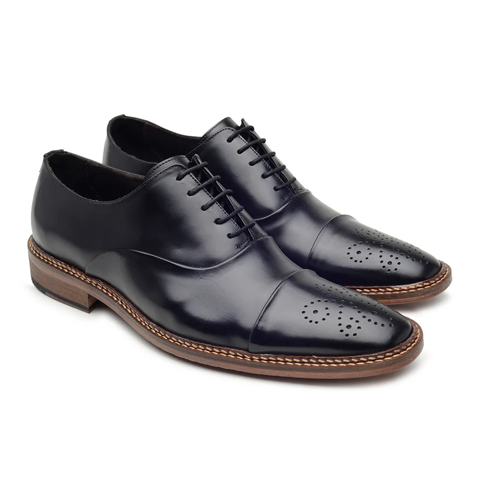 Sapato Social Scuderi Preto Florao