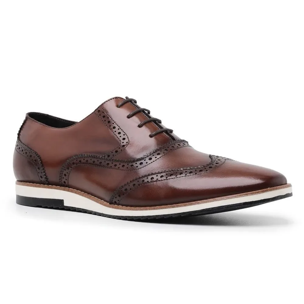 Sapato Casual Brogue Marrom