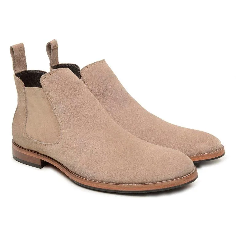 Bota Social Chelsea Camurça Palha