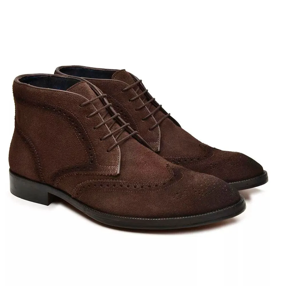 Bota Social Smith Camurça Café