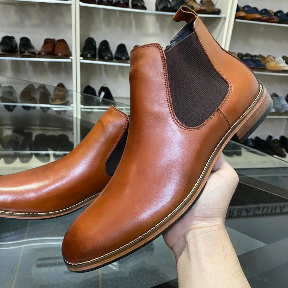 Bota Social Chelsea Ferrara Caramelo