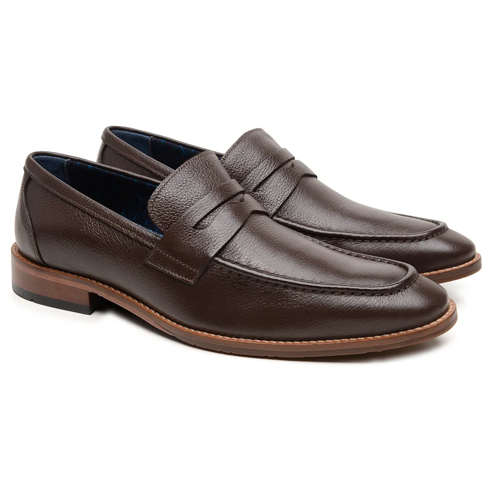 Loafer Pugliese Café - Sola Antiderrapante