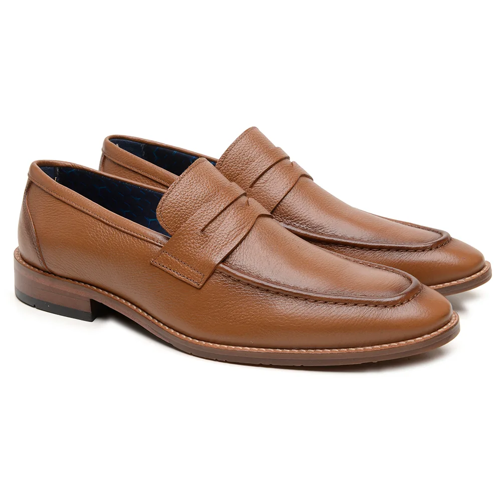 Loafer Pugliese Whisky - Sola Antiderrapante