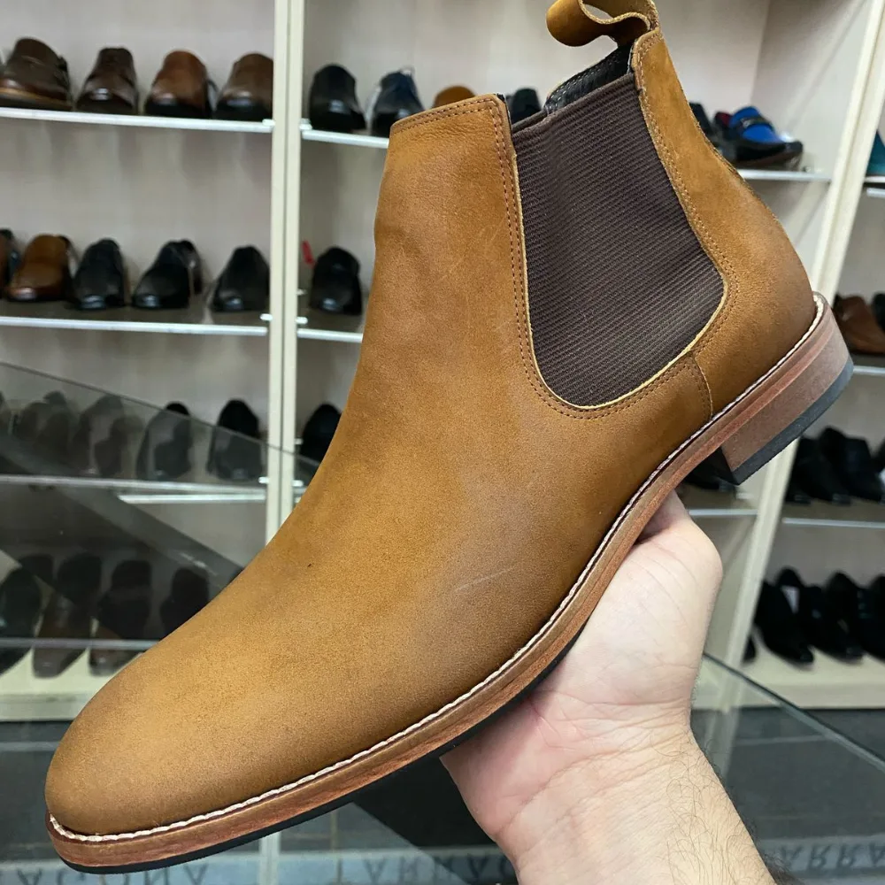 Bota Chelsea Nobuck Ferrugem