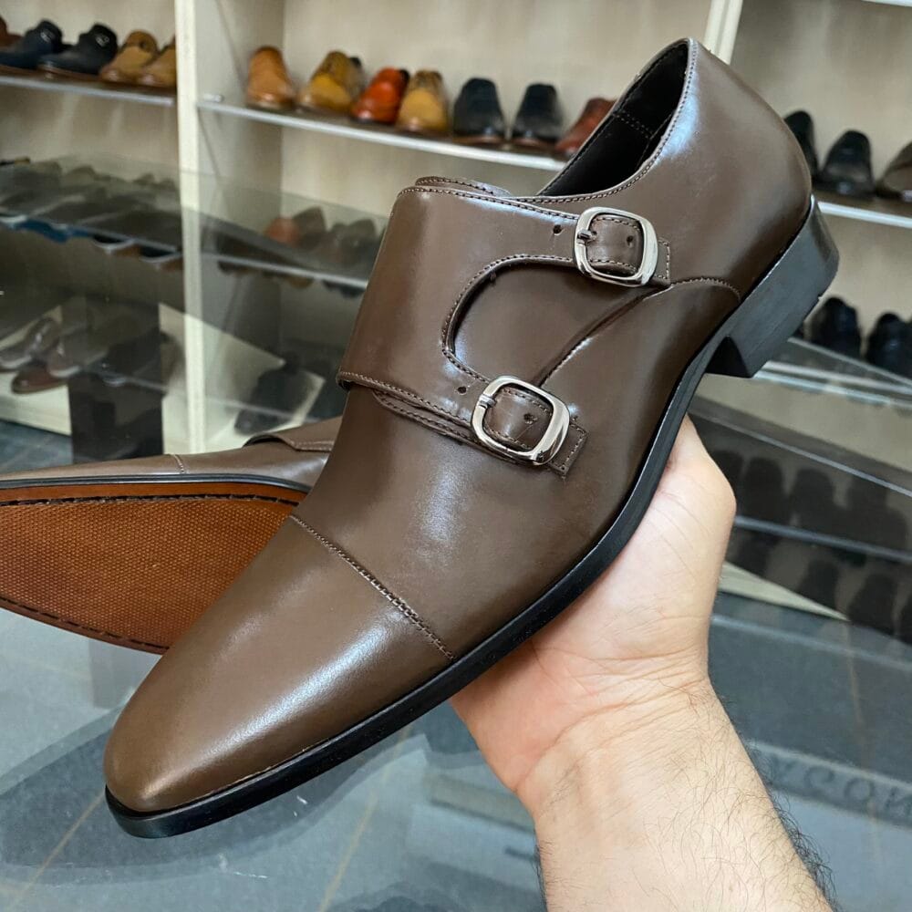 Sapato Social Monk Strap Barone Café