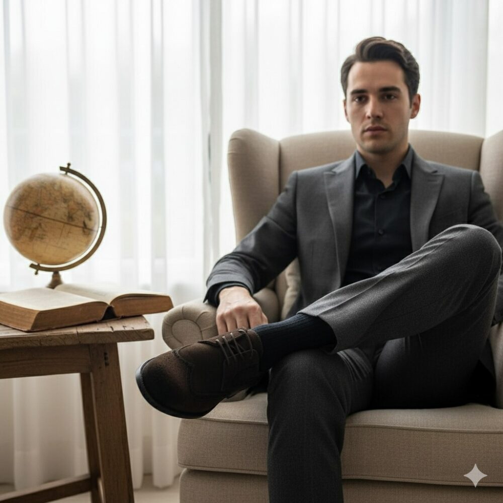 Sapato Social Camurça Cassini Café Fumex