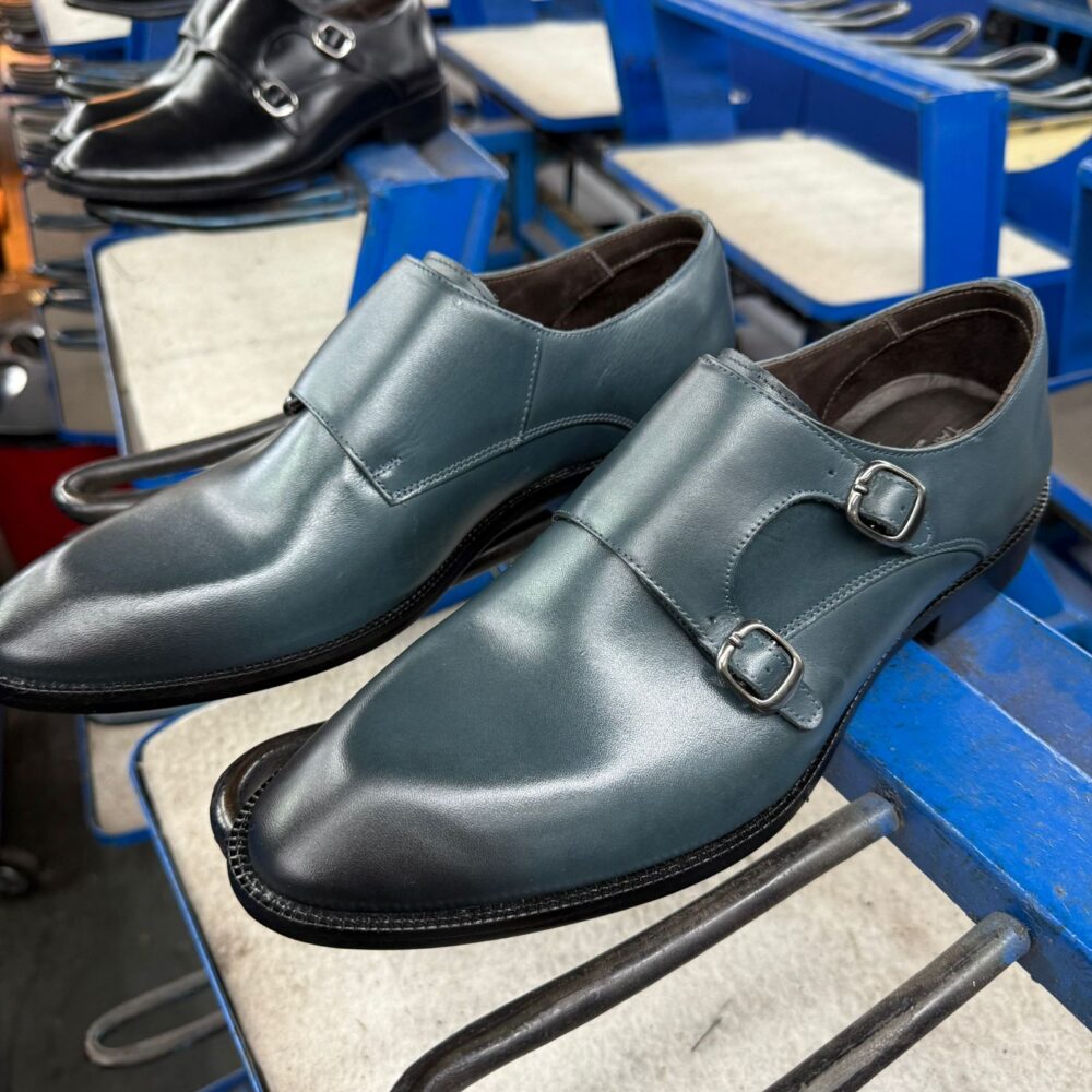 Sapato Monk Strap Petrov Navy