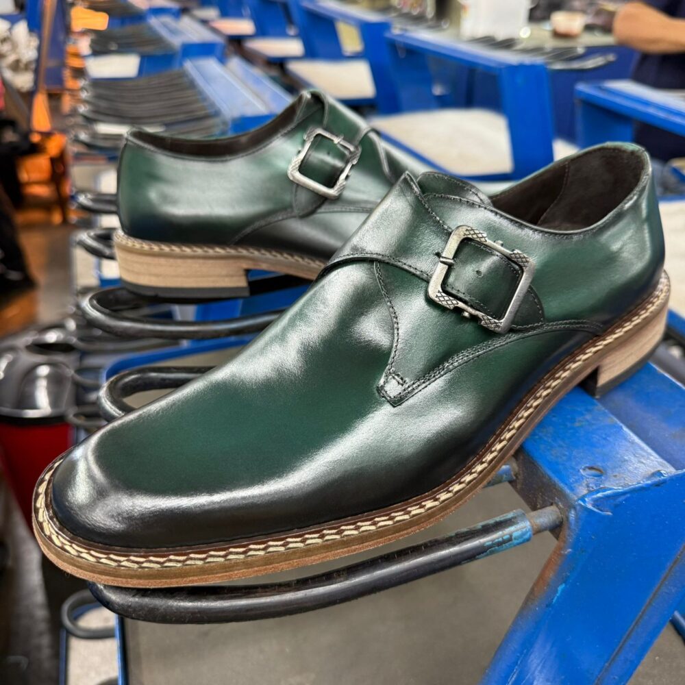 Monk Strap Berlim Exclusive Preto Esmeralda Sombreado