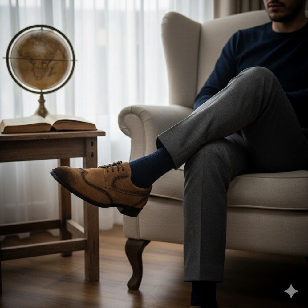 Sapato Social Camurça Cassini Ferrugem