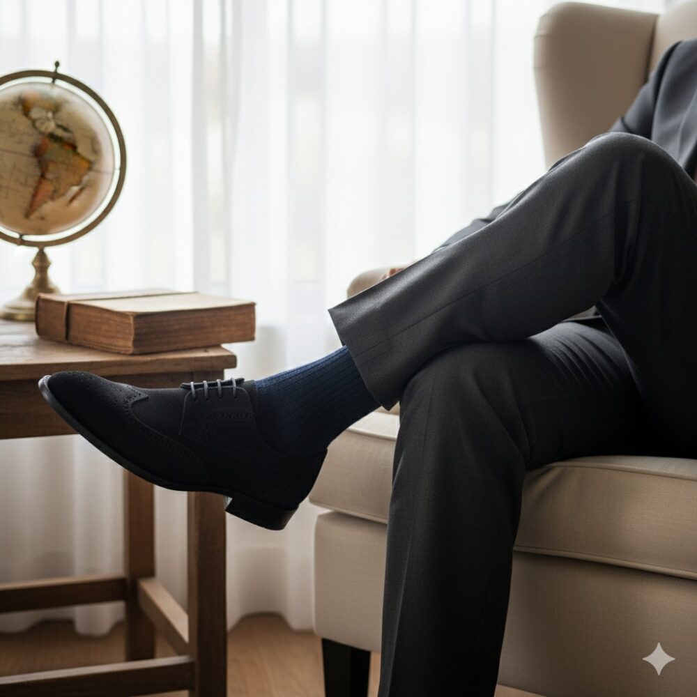 Sapato Social Camurça Cassini Preto