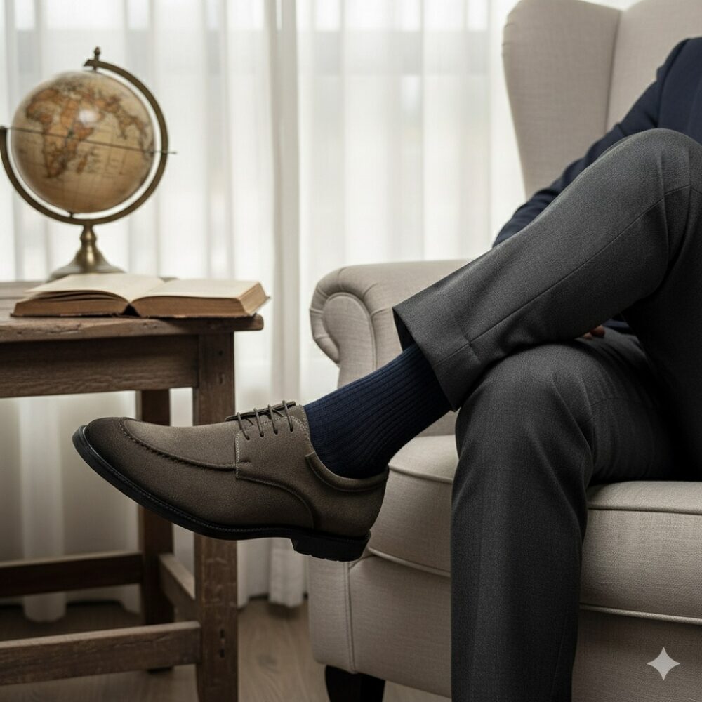 Sapato Social Camurça Esposito Oliva Fumex